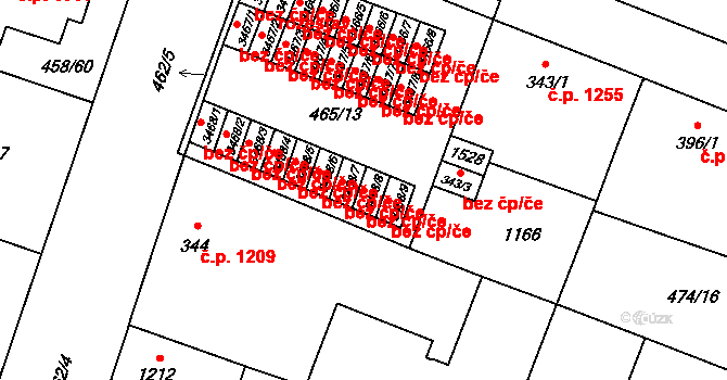 Ostrava 38171775 na parcele st. 3468/8 v KÚ Zábřeh-VŽ, Katastrální mapa