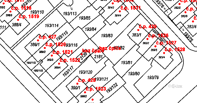 Sezimovo Ústí 40913775 na parcele st. 2181 v KÚ Sezimovo Ústí, Katastrální mapa