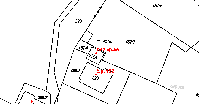 Lučany nad Nisou 44228775 na parcele st. 636/1 v KÚ Horní Maxov, Katastrální mapa