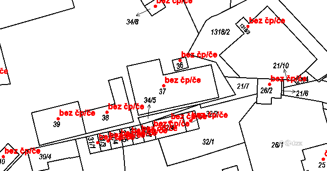 Proboštov 45148775 na parcele st. 37 v KÚ Proboštov u Teplic, Katastrální mapa