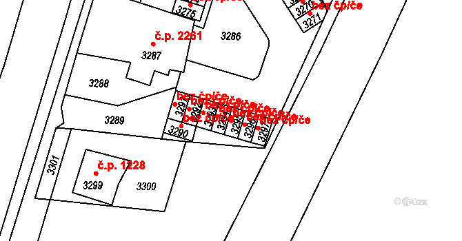 Vsetín 48302775 na parcele st. 3295 v KÚ Vsetín, Katastrální mapa