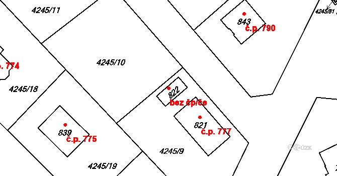 Rudoltice 82148775 na parcele st. 822 v KÚ Rudoltice u Lanškrouna, Katastrální mapa