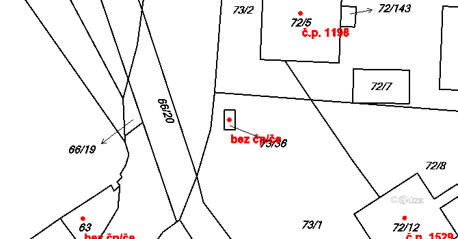 Hořovice 87582775 na parcele st. 73/36 v KÚ Velká Víska, Katastrální mapa
