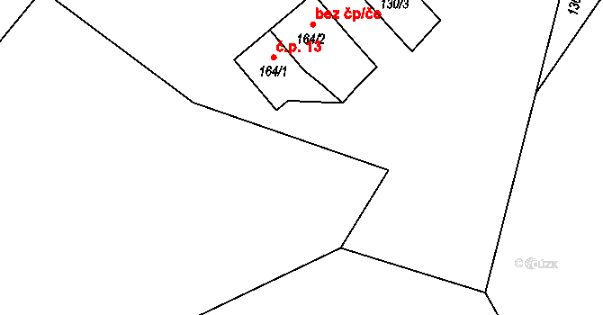 Loučovice 101057776 na parcele st. 262 v KÚ Kapličky, Katastrální mapa