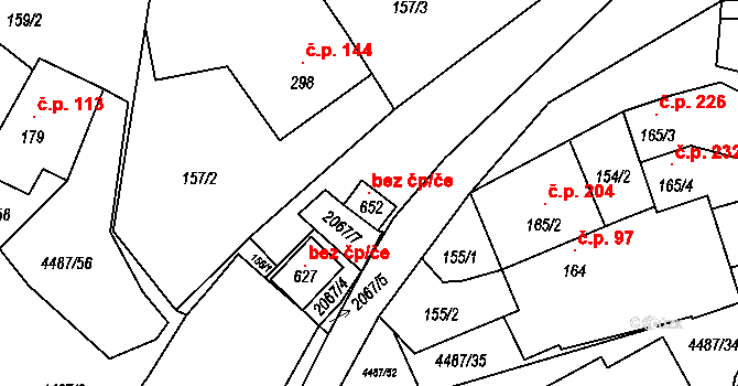 Opatov 118601776 na parcele st. 652 v KÚ Opatov na Moravě, Katastrální mapa
