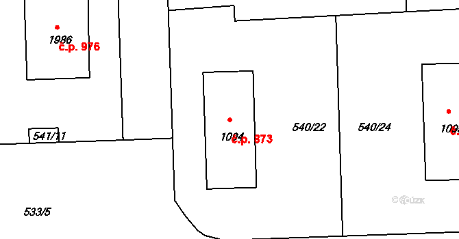 Strakonice I 873, Strakonice na parcele st. 1094 v KÚ Strakonice, Katastrální mapa