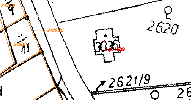 Lysá nad Labem 1839 na parcele st. 3036 v KÚ Lysá nad Labem, Katastrální mapa