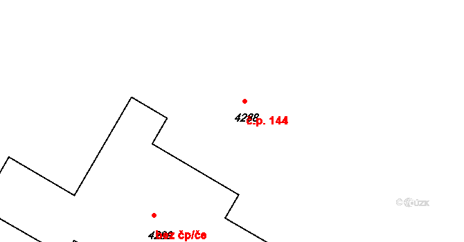 Mimoň II 144, Mimoň na parcele st. 4288/3 v KÚ Mimoň, Katastrální mapa