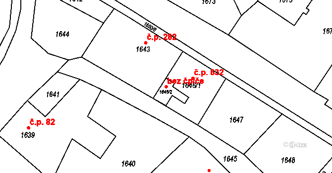 Rýmařov 40186776 na parcele st. 1646/2 v KÚ Rýmařov, Katastrální mapa