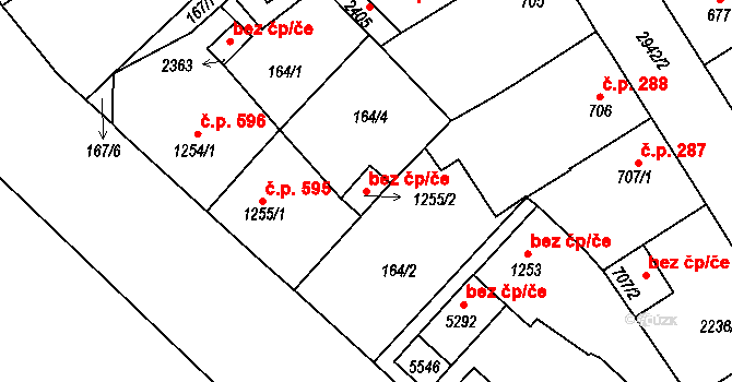 Rokycany 45035776 na parcele st. 1255/2 v KÚ Rokycany, Katastrální mapa
