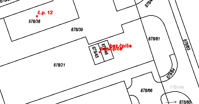 Klášterec nad Ohří 48073776 na parcele st. 878/45 v KÚ Vernéřov, Katastrální mapa