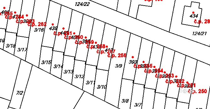 Malá Skalice 256, Česká Skalice na parcele st. 417 v KÚ Malá Skalice, Katastrální mapa