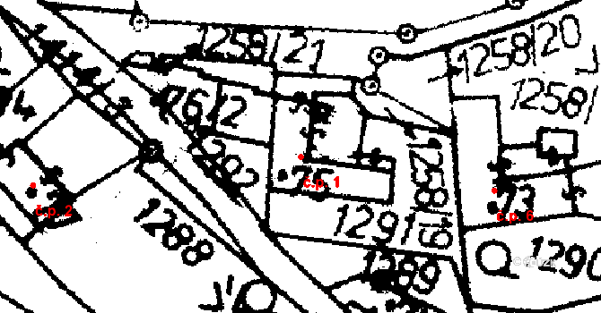 Milčice 1, Kraselov na parcele st. 75 v KÚ Kraselov, Katastrální mapa