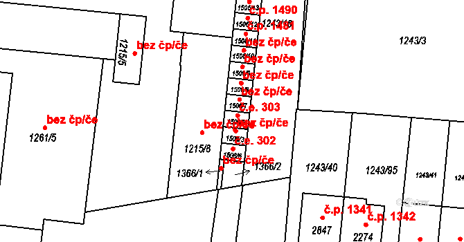 Lipník nad Bečvou I-Město 303, Lipník nad Bečvou na parcele st. 1506/2 v KÚ Lipník nad Bečvou, Katastrální mapa