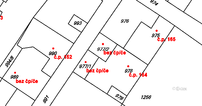 Nový Bor 39762777 na parcele st. 977/2 v KÚ Nový Bor, Katastrální mapa