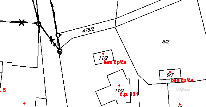 Frýdek-Místek 40345777 na parcele st. 11/2 v KÚ Lysůvky, Katastrální mapa