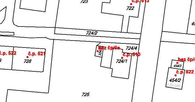 Bohumín 41925777 na parcele st. 724/3 v KÚ Skřečoň, Katastrální mapa