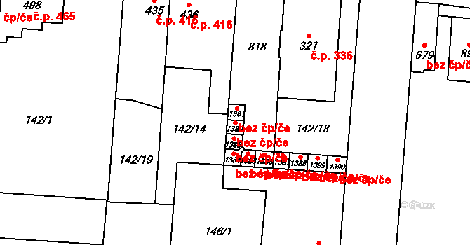 Slatiňany 42052777 na parcele st. 1382 v KÚ Slatiňany, Katastrální mapa
