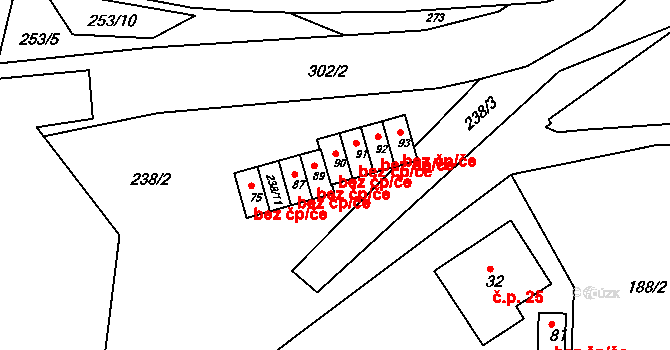 Černvír 44129777 na parcele st. 90 v KÚ Černvír, Katastrální mapa