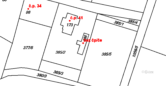 Řehenice 46114777 na parcele st. 196 v KÚ Malešín, Katastrální mapa