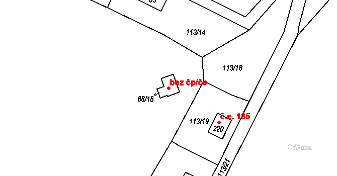 Třebechovice pod Orebem 48342777 na parcele st. 68/18 v KÚ Štěnkov, Katastrální mapa