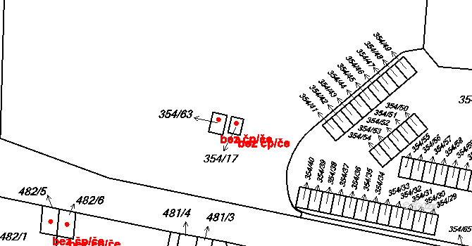 České Budějovice 93239777 na parcele st. 354/17 v KÚ České Budějovice 4, Katastrální mapa