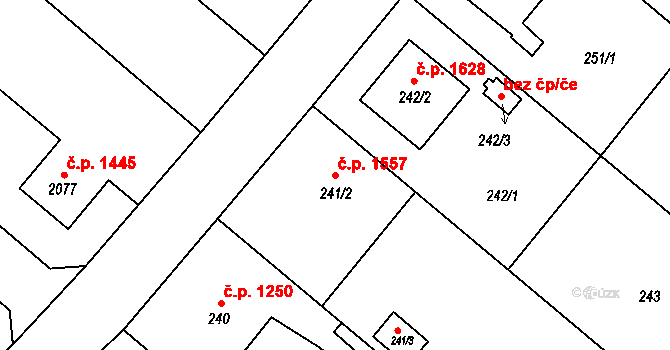 Petřvald 1557 na parcele st. 241/2 v KÚ Petřvald u Karviné, Katastrální mapa