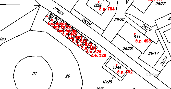 Bohosudov 325, Krupka na parcele st. 541/6 v KÚ Bohosudov, Katastrální mapa