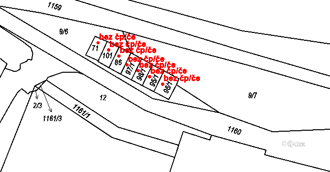 Dolní Smrčné 18, Brtnice na parcele st. 96/1 v KÚ Dolní Smrčné, Katastrální mapa