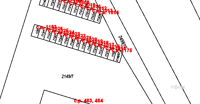 Dědice 1016, Vyškov na parcele st. 773/11 v KÚ Dědice u Vyškova, Katastrální mapa