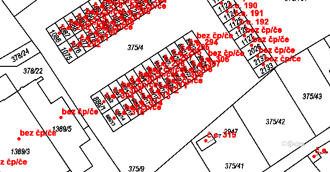 Mariánské Lázně 42344778 na parcele st. 886/19 v KÚ Úšovice, Katastrální mapa