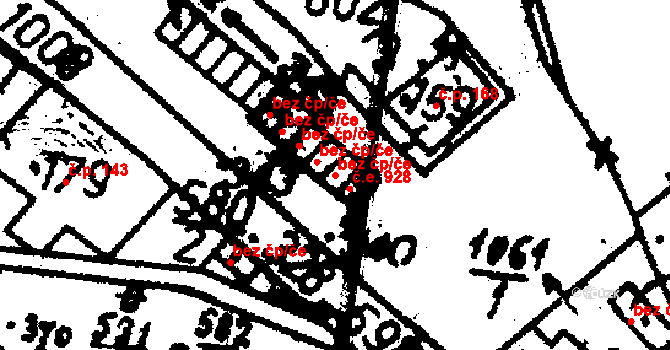Kraslice 44317778 na parcele st. 341 v KÚ Tisová u Kraslic, Katastrální mapa
