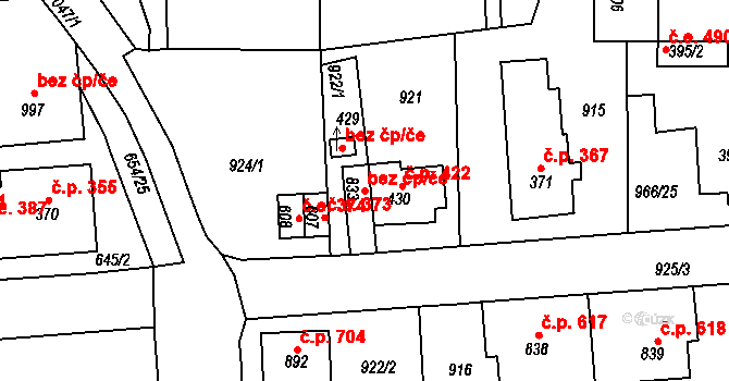 Krupka 45104778 na parcele st. 833 v KÚ Bohosudov, Katastrální mapa