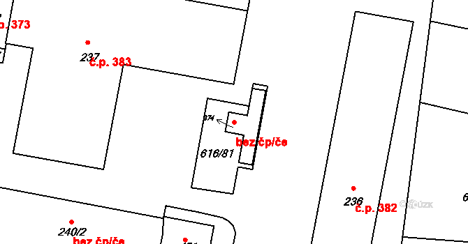 Otovice 45845778 na parcele st. 374 v KÚ Otovice u Karlových Var, Katastrální mapa