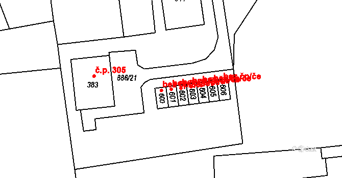 Lhenice 48466778 na parcele st. 601 v KÚ Lhenice, Katastrální mapa