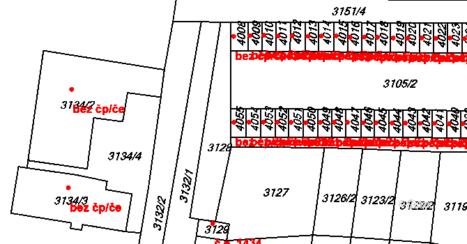 Chomutov 49554778 na parcele st. 4055 v KÚ Chomutov II, Katastrální mapa