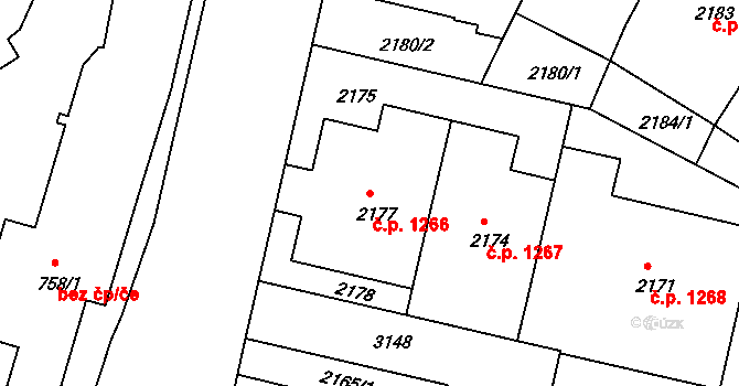 Nusle 1266, Praha na parcele st. 2177 v KÚ Nusle, Katastrální mapa