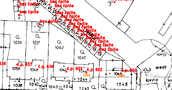 Poděbrady 41768779 na parcele st. 1048/16 v KÚ Poděbrady, Katastrální mapa