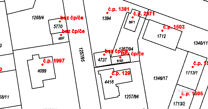 Šumperk 48509779 na parcele st. 4737 v KÚ Šumperk, Katastrální mapa