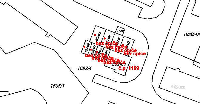 Třebíč 49250779 na parcele st. 5524/8 v KÚ Třebíč, Katastrální mapa