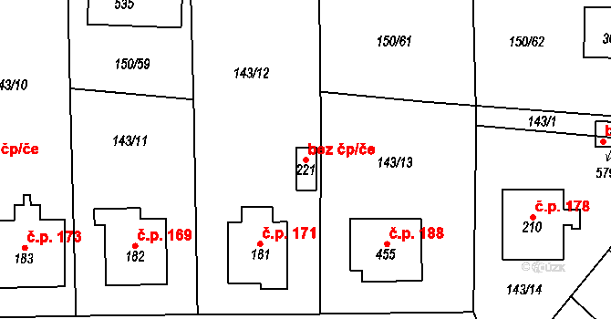 Mratín 49580779 na parcele st. 221 v KÚ Mratín, Katastrální mapa