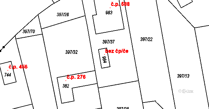 Opatovice nad Labem 107438780 na parcele st. 984 v KÚ Opatovice nad Labem, Katastrální mapa