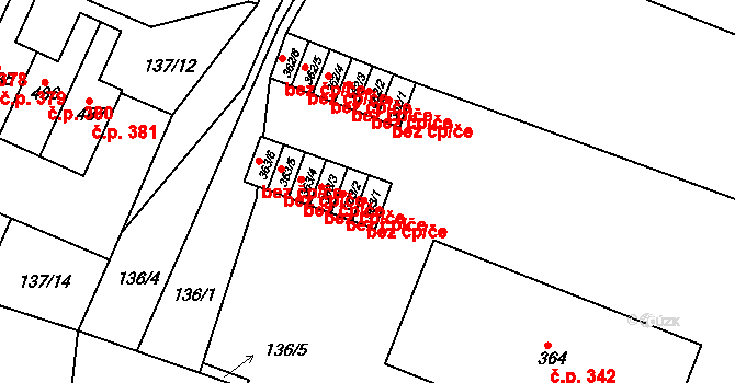 Hýskov 42563780 na parcele st. 363/1 v KÚ Hýskov, Katastrální mapa