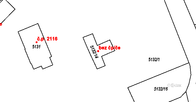 Tábor 47429780 na parcele st. 5132/14 v KÚ Tábor, Katastrální mapa