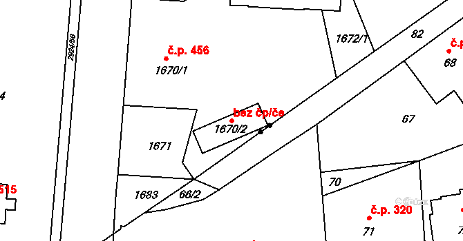 Rumburk 49171780 na parcele st. 1670/2 v KÚ Rumburk, Katastrální mapa