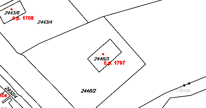 Rychnov nad Kněžnou 1797 na parcele st. 2446/3 v KÚ Rychnov nad Kněžnou, Katastrální mapa