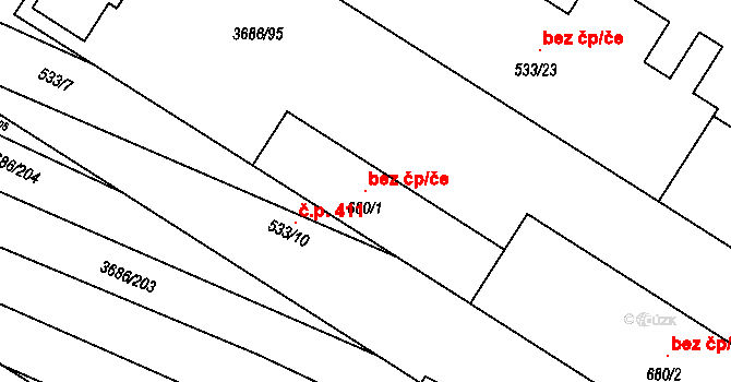 Brumovice 100642781 na parcele st. 680/1 v KÚ Brumovice, Katastrální mapa