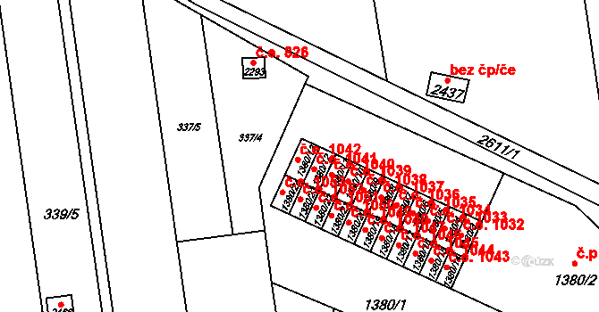 Lipník nad Bečvou I-Město 1042, Lipník nad Bečvou na parcele st. 1380/13 v KÚ Lipník nad Bečvou, Katastrální mapa