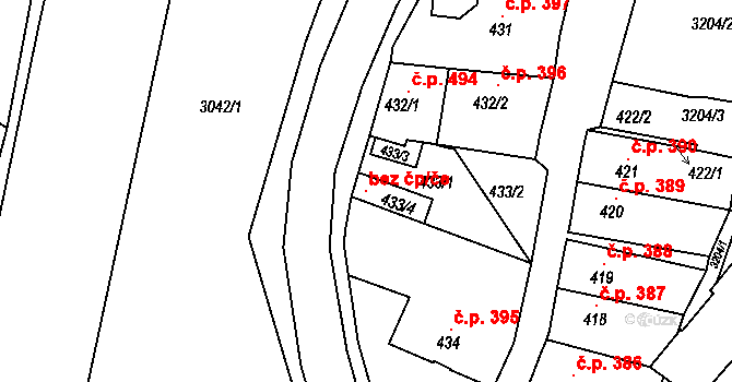Rychnov nad Kněžnou 126878781 na parcele st. 433/4 v KÚ Rychnov nad Kněžnou, Katastrální mapa