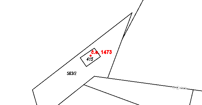 Ládví 1473, Kamenice na parcele st. 415 v KÚ Ládví, Katastrální mapa